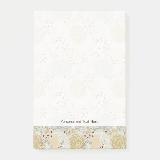 Muster, das gelockten Garten anzeigt Post-it Klebezettel (Vorderseite)