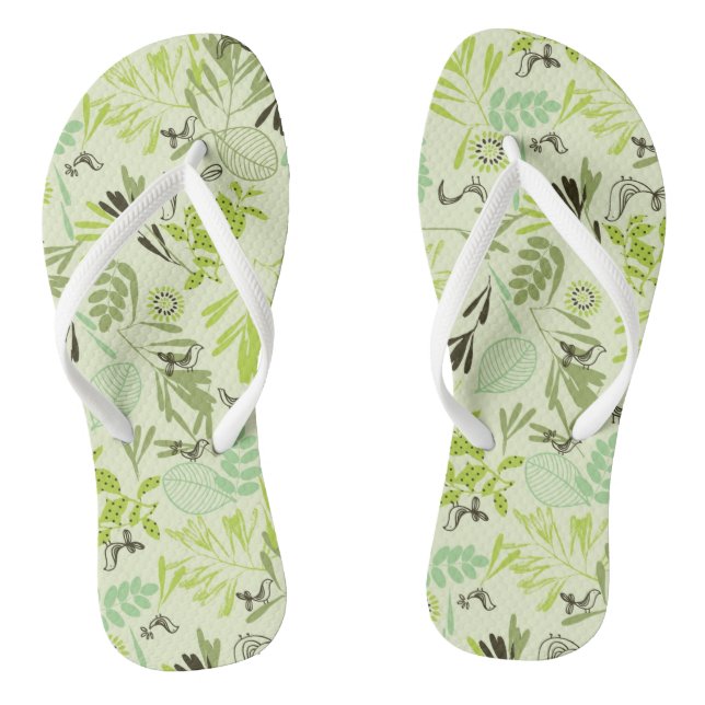 Muster, das kleine Vogelbabys anzeigt Flip Flops (Fußbett)