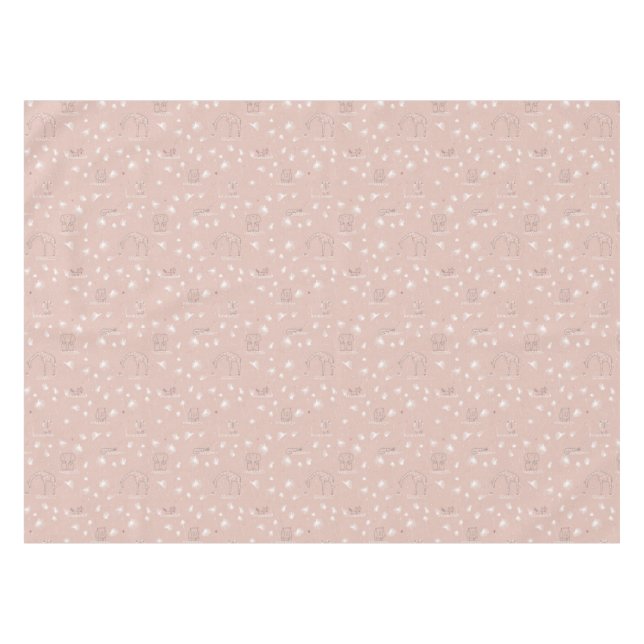 Muster, das niedliche Babydschungeltiere anzeigt Tischdecke (Vorderseite (Horizontal))
