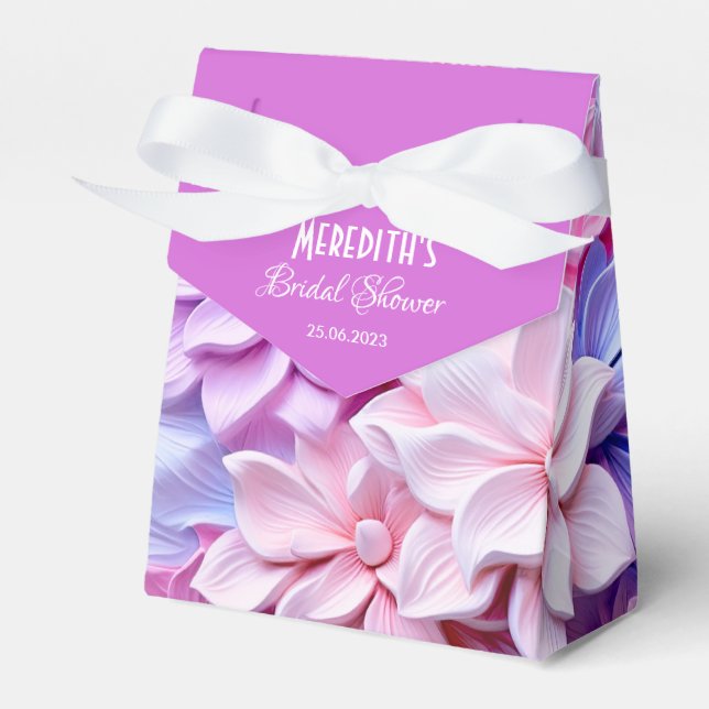 Muster der 3D-Blume von Pastell Geschenkschachtel (Vorderseite)