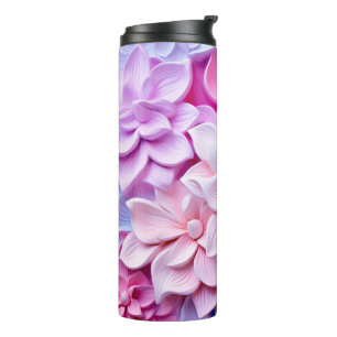 Muster der 3D-Pastell-Blume Thermosbecher