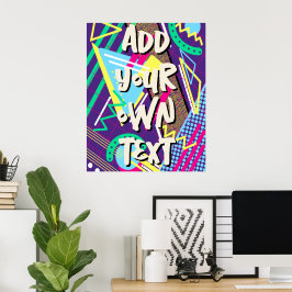Muster der 90er, Neunzigerjahre Retro geometrische Poster