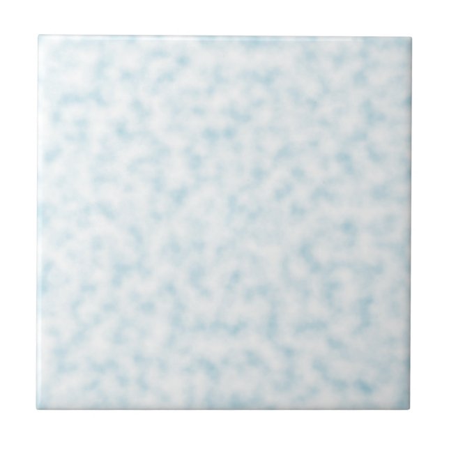 Muster der Abstrakten Wolken in blassblau und weiß Fliese (Vorderseite)
