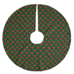 Muster der Anzug-Poker-Karte Polyester Weihnachtsbaumdecke