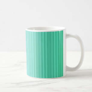 Muster der Aquamarinen und grünen vertikalen Strei Kaffeetasse