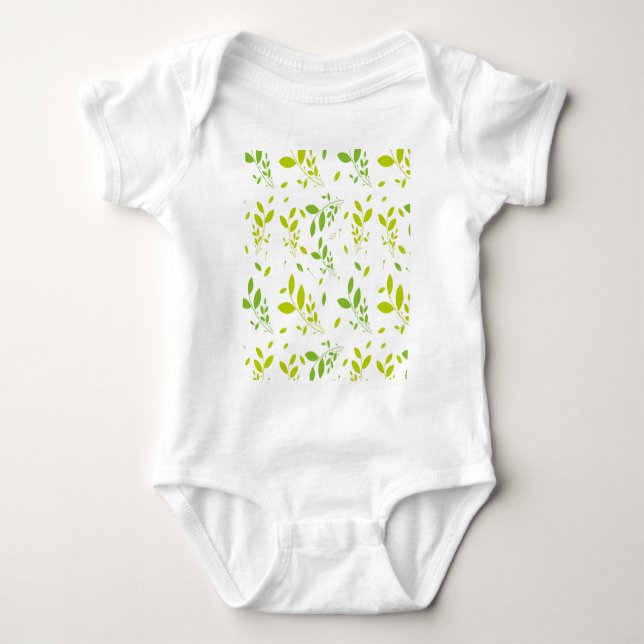 Muster der Blätter Baby Strampler (Vorderseite)
