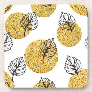 Muster der Blätter Getränkeuntersetzer