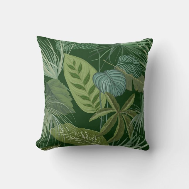 Muster der Blätter Kissen (Vorderseite)