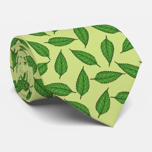 Muster der Blätter, Leaf-Muster, Frühjahrsvorschau Krawatte (Gerollt)