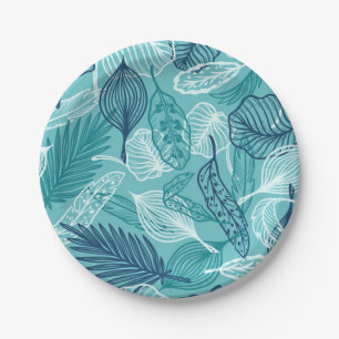 Muster der Blätter Pappteller