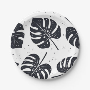 Muster der Blätter Pappteller