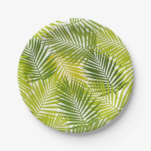 Muster der Blätter Pappteller (Vorderseite)