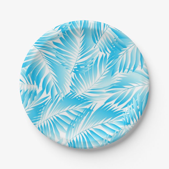 Muster der Blätter Pappteller (Vorderseite)