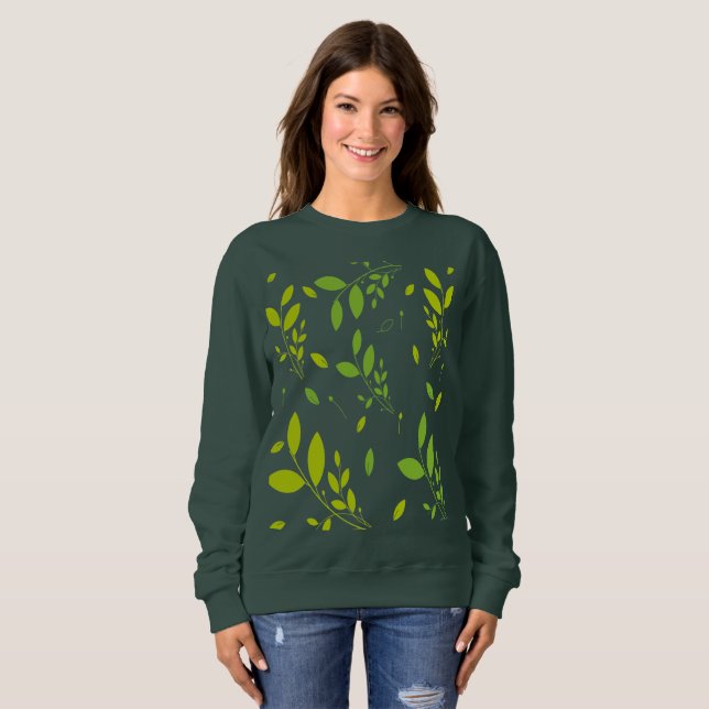 Muster der Blätter Sweatshirt (Vorne ganz)