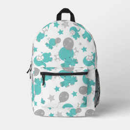Muster der blauen Elefanten, Niedliche Elefanten,  Bedruckter Rucksack