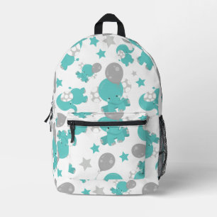 Muster der blauen Elefanten, Niedliche Elefanten,  Bedruckter Rucksack