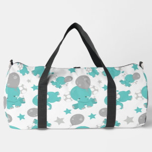 Muster der blauen Elefanten, Niedliche Elefanten, Duffle Bag