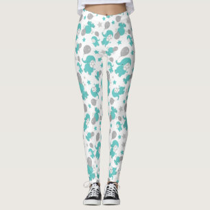 Muster der blauen Elefanten, Niedliche Elefanten,  Leggings