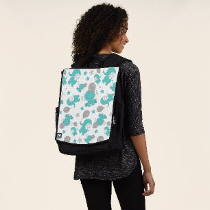 Muster der blauen Elefanten, Niedliche Elefanten, Rucksack