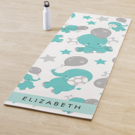 Muster der blauen Elefanten, Sterne, Ihr Name Yogamatte