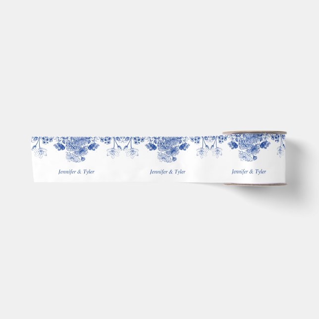 Muster der blauen und weißen China Satinband (Vorderseite)
