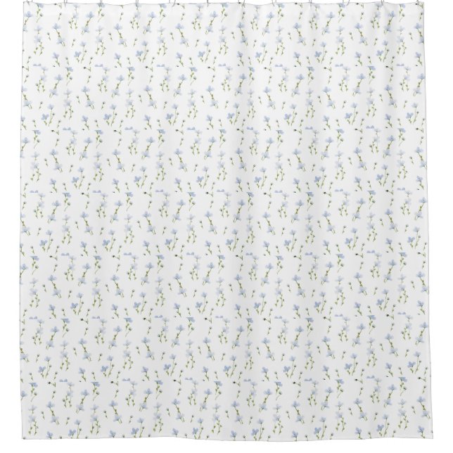 Muster der blauen Wildblume Duschvorhang (Vorderseite)