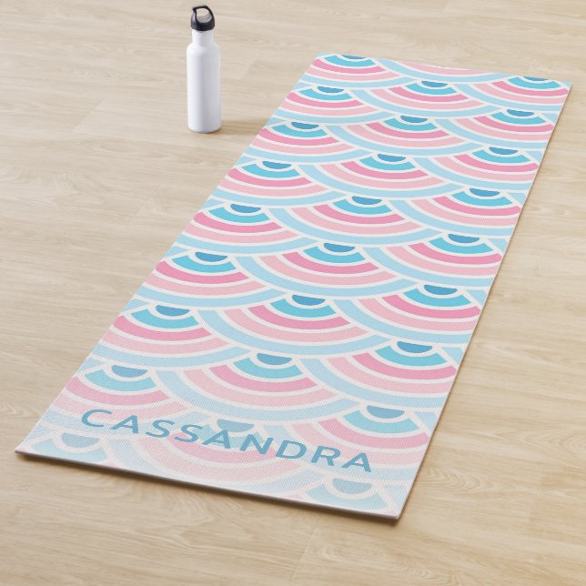 Muster der Blindrosa Aqua Blue Wacles Yogamatte (Beispiel)