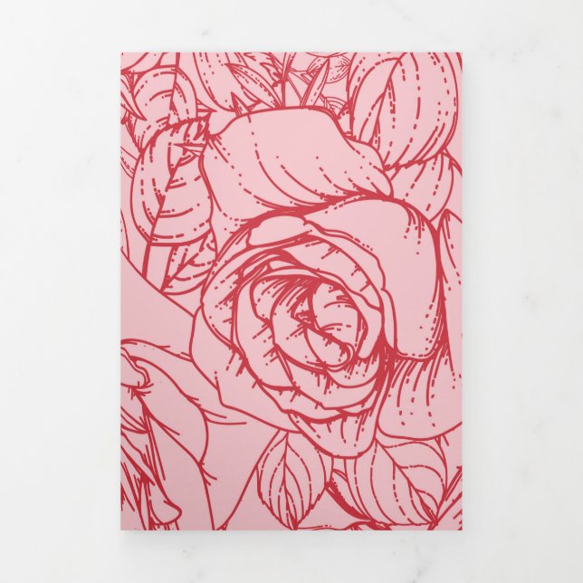 Muster der Blume 14 Dreifach Gefaltete Urlaubskarte (Cover)
