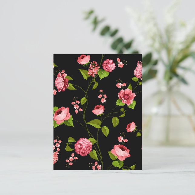 Muster der Blume 18 Feiertagspostkarte (Stehend Vorderseite)