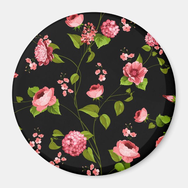 Muster der Blume 18 Magnet (Vorne)