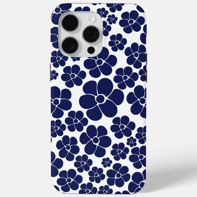 Muster der Blume - Blau und Weiß Case-Mate iPhone Hülle (Rückseite)