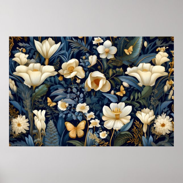 Muster der Blume der Pflanze Poster (Vorne)