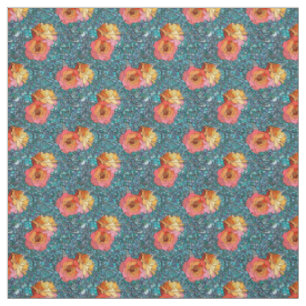 Muster der Blume der Rose gegen den mosaikischen H Stoff
