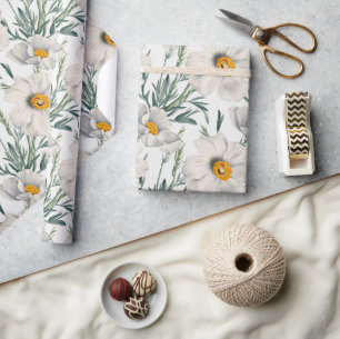 Muster der Blume des Baummohns Geschenkpapier