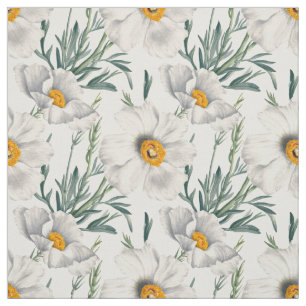 Muster der Blume des Baummohns Stoff