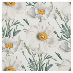 Muster der Blume des Baummohns Stoff