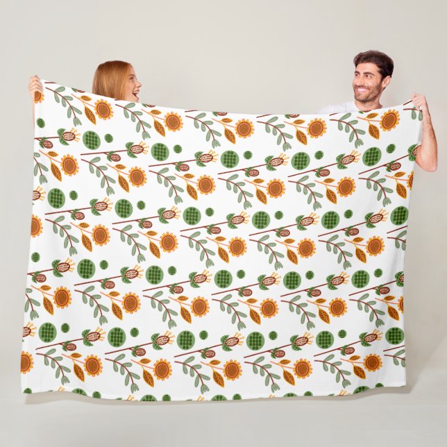 Muster der Blume Fleecedecke (Beispiel)