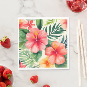 Muster der Blume für tropischen Hibiskus Serviette