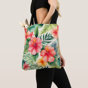 Muster der Blume für tropischen Hibiskus Tasche