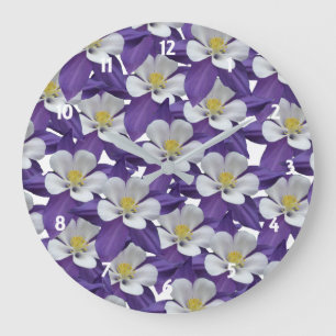 Muster der Blume Große Wanduhr