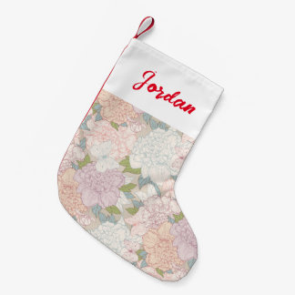 Muster der Blume Pastel Peony & Butterfly Kleiner Weihnachtsstrumpf