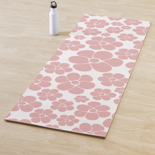 Muster der Blume - Rosa und Weiß Yogamatte (Beispiel)