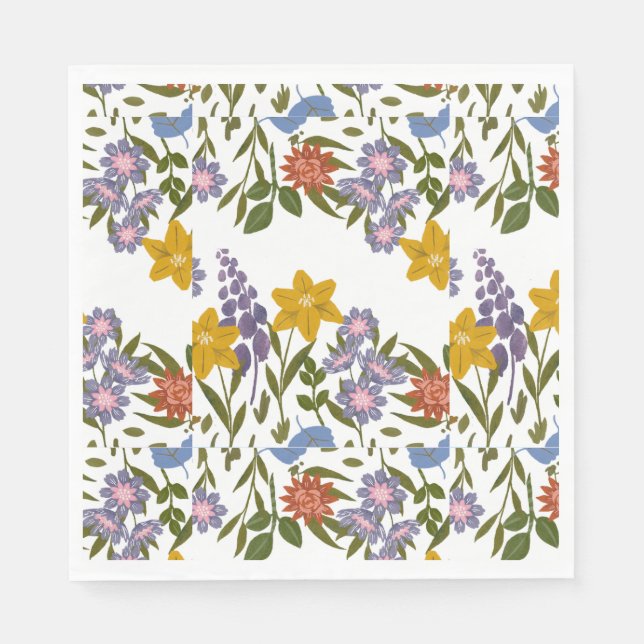 Muster der Blume Serviette (Vorderseite)