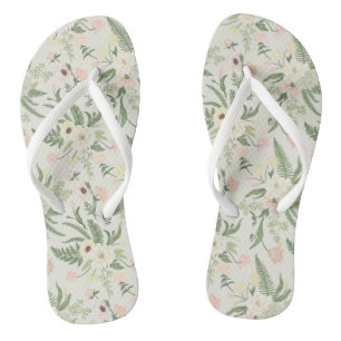 Muster der Blume "Soft Minze Green Garden" Flip Flops