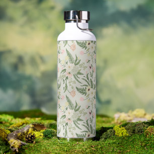 Muster der Blume "Soft Minze Green Garden" Trinkflasche