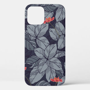 Muster der Blume und Blätter, tropisch, abstatisch Case-Mate iPhone Hülle