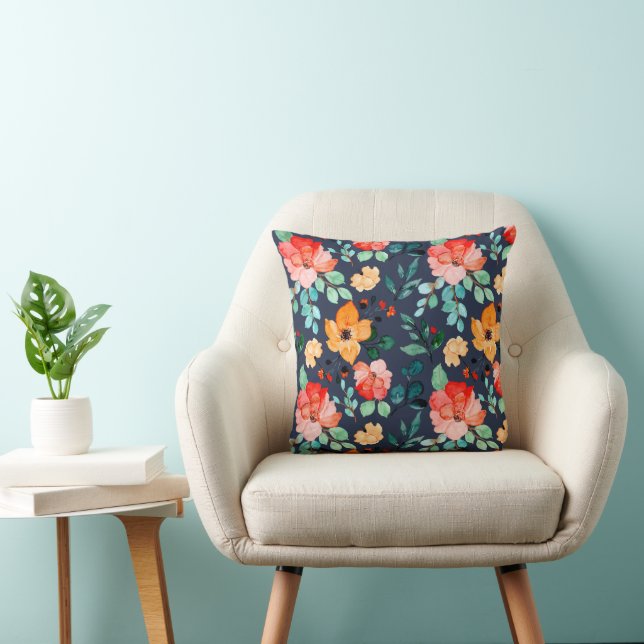 Muster der Blumenoberfläche - Mode-Dekorationsfede Kissen (Stuhl )
