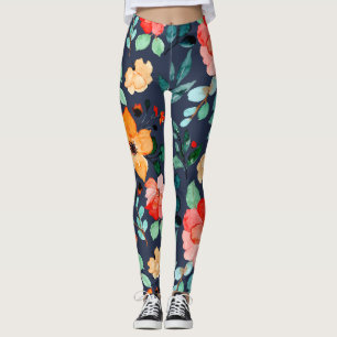 Muster der Blumenoberfläche - Mode-Dekorationsfede Leggings