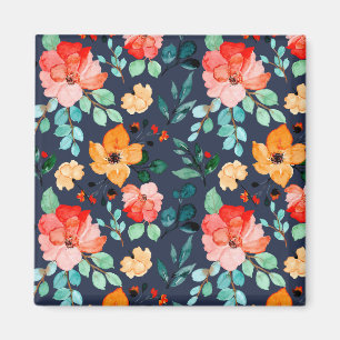 Muster der Blumenoberfläche - Mode-Dekorationsfede Magnet