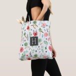 Muster der botanisch weich rosa Wildblumen Tasche<br><div class="desc">Ein sanfter botanischer Shopper mit rosa Wildblumen und Grüntönen</div>